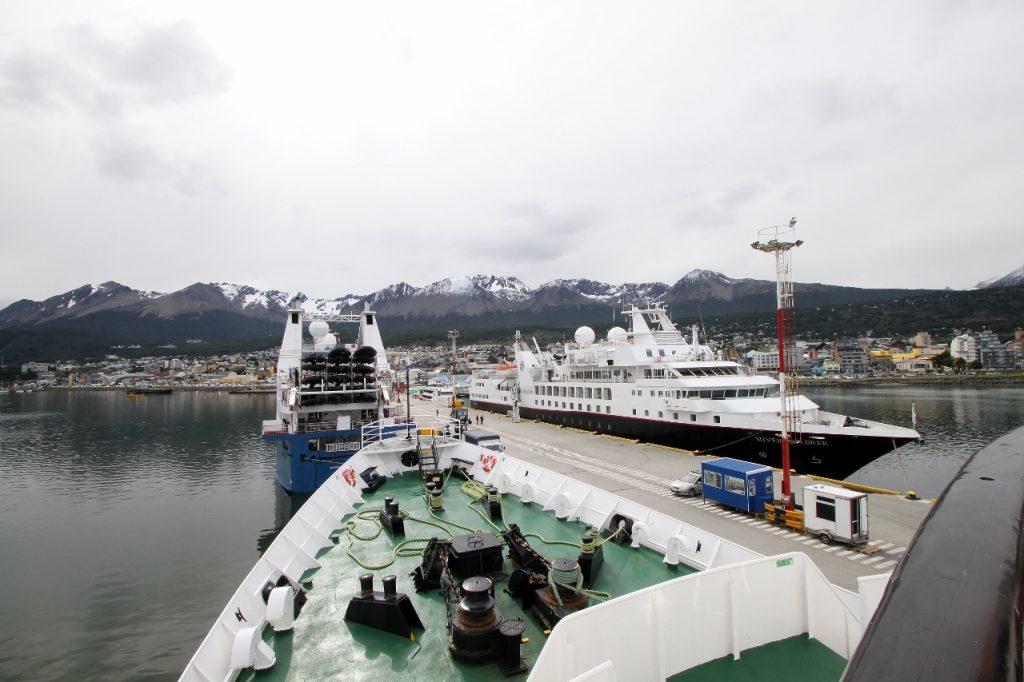 The port of Ushuaia from the deck of the M.V. Ushuaia.
